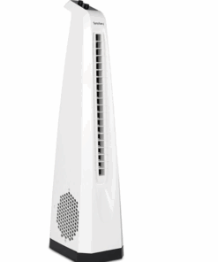 Symphony Surround High Speed Bladeless Technology Tower Fan for Home With Swivel Action, Dust Filter, and Low Power Consumption (White)